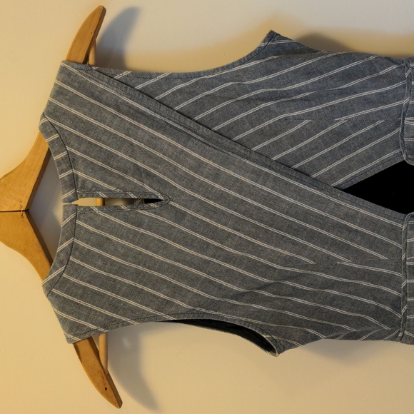 JCrew Women's Size 4 Sleeveless Career Wear Chevron Stripe One Piece Lined Dress - Picture 6 of 16